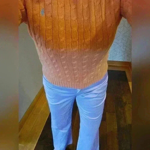 Lilac Metallic Shimmery Chino Ankle Trouser, Size 8 - Picture 5 of 5